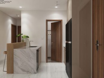 Mẫu thiết kế nội thất căn hộ Kingdom 2 phòng ngủ 77m2